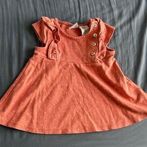 Tahari Coral Button-Detail Top